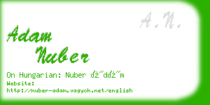 adam nuber business card